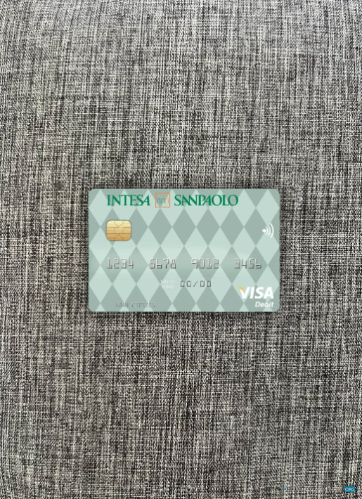 Download Italy Intesa Sanpaolo visa debit card photolook front Photoshop template